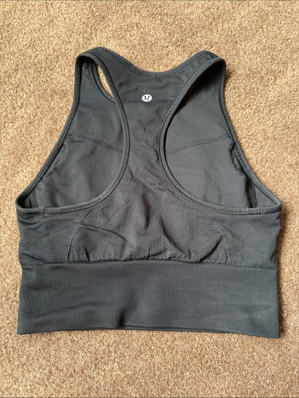 lululemon athletica Black Racerback Sports Bra with Wide Band